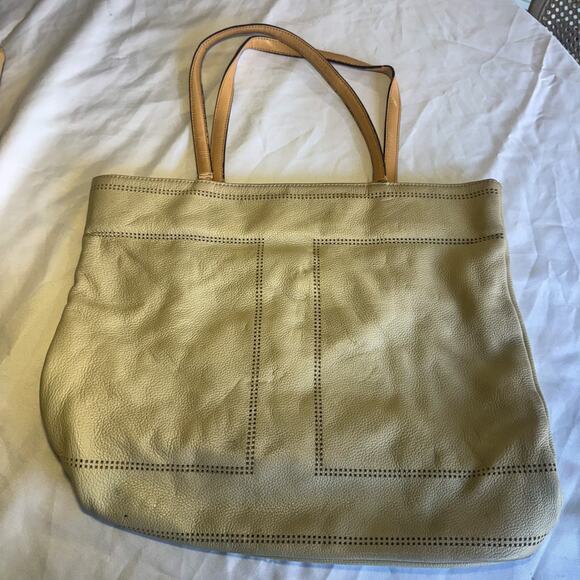 5pc LEATHER Handbag Bundle: COACH Saffiano Tote, BORN Crossbody, Stone Mountain - Picture 12 of 16